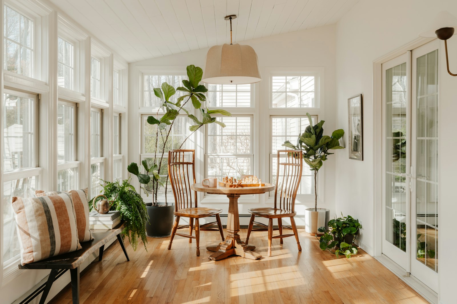 A bright, clean nursing-home common room